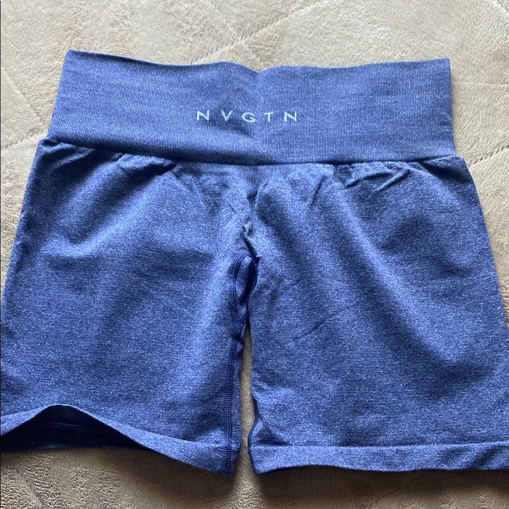 NVGTN indigo Athletic Shorts with Wide Waistband
